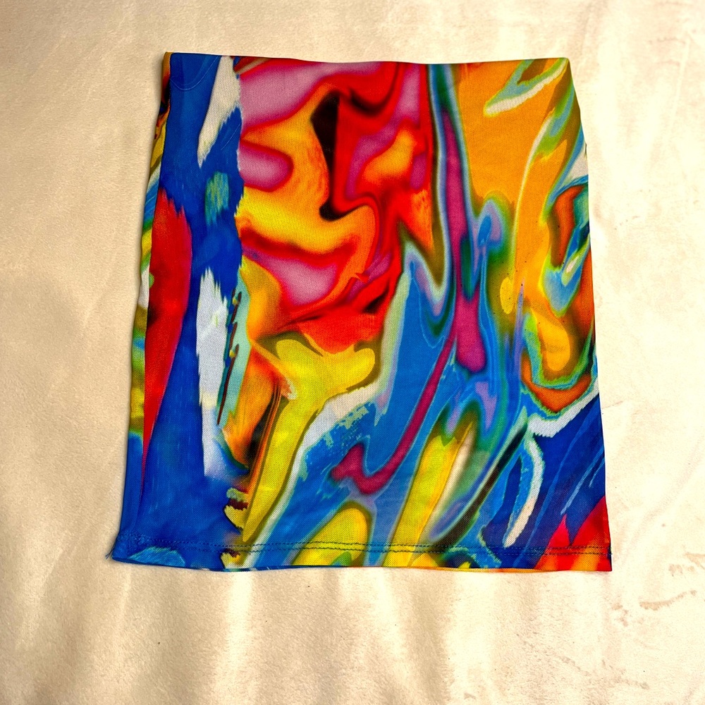 Multicolor bathing suit cover up
